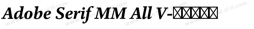 Adobe Serif MM All V字体转换